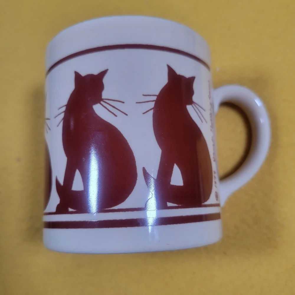 1979 English Cat Mug Vintage Janet Nottingham
